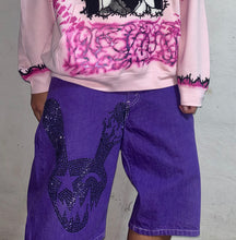 Load image into Gallery viewer, TERROR BUNNY RHINESTONE SHORTS
